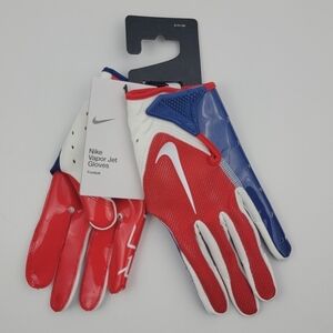 Nike Vapor Jet 7.0 Football Gloves Adult Size Small Red White Blue 1003505-645